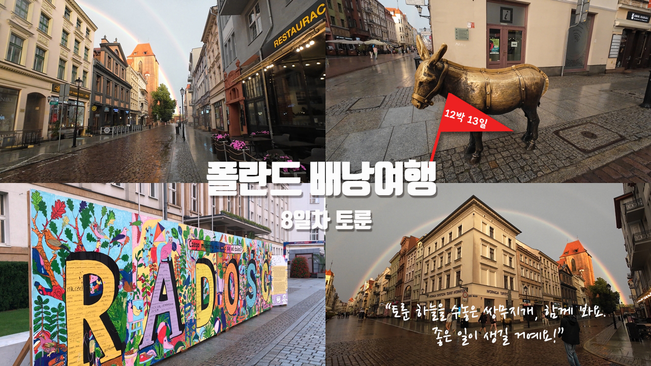 [폴란드 배낭여행] 8일차 – 토룬 하늘을 수놓은 쌍무지개, 함께 봐요. 좋은 일이 생길 거예요!